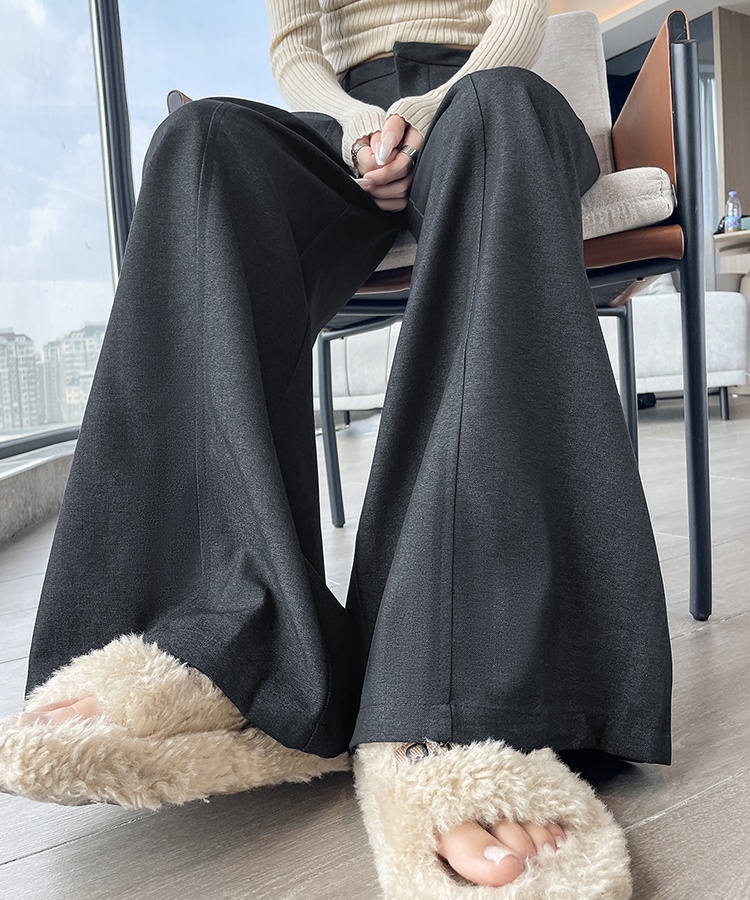 Slim straight wide leg pants Casual pants for women
