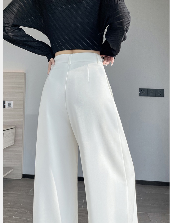 Slim straight wide leg pants Casual pants for women