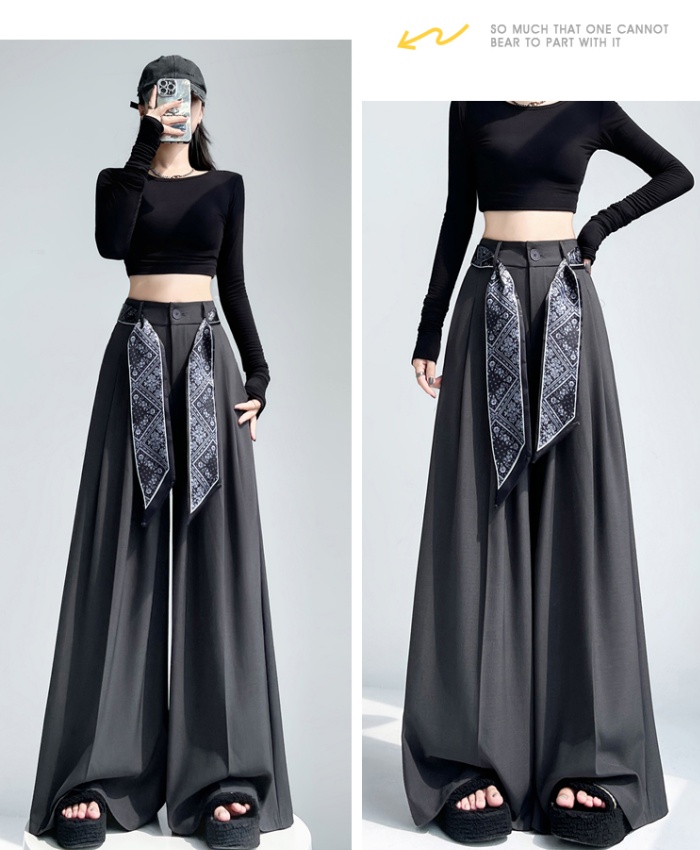Autumn straight business suit loose pants for women