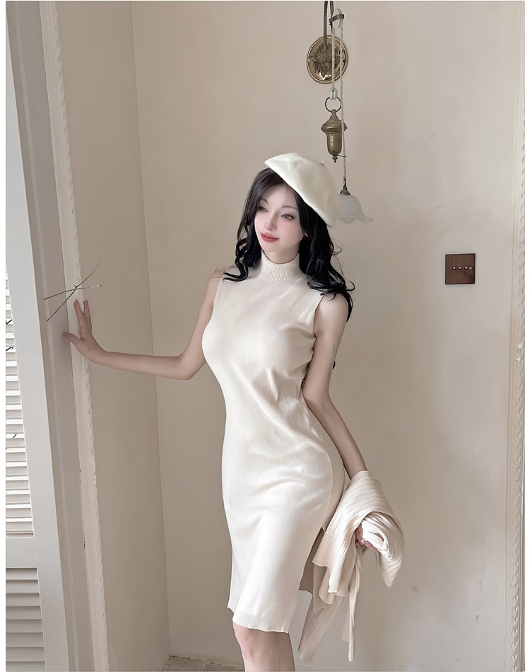 Lazy sweater dress loose dress 2pcs set for women