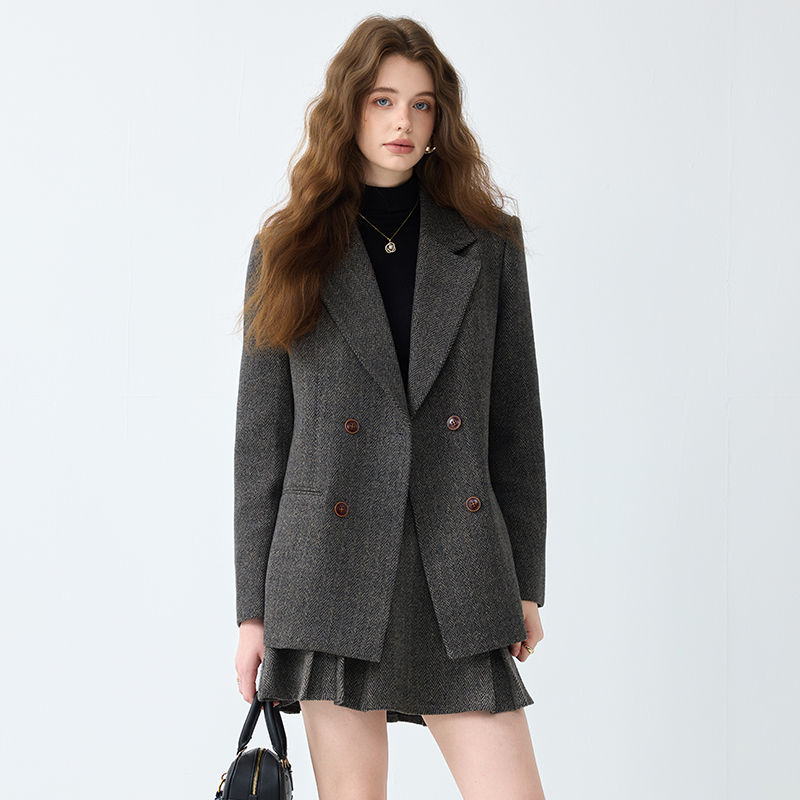 Temperament coat spring skirt a set for women