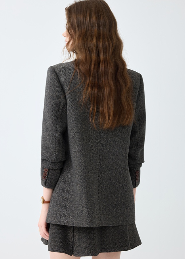 Temperament coat spring skirt a set for women