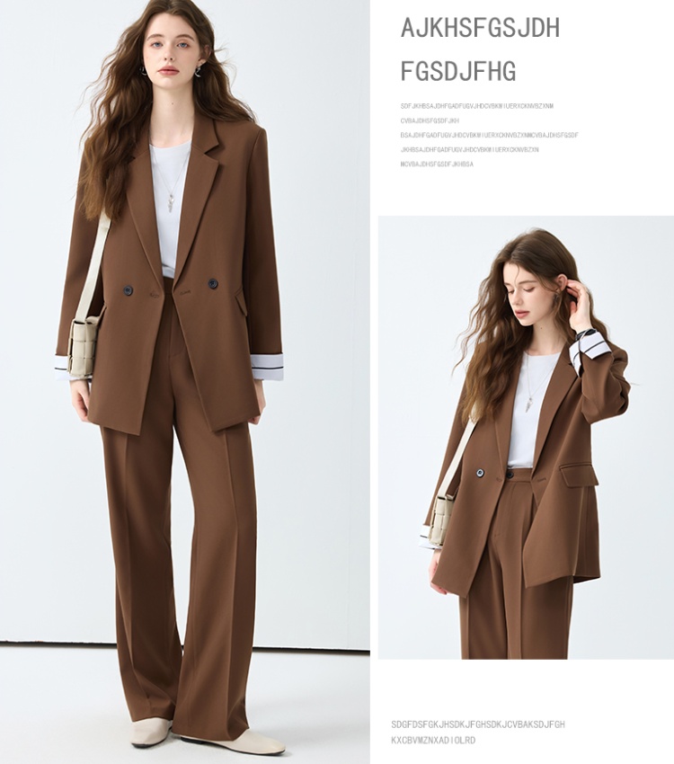Spring suit pants temperament coat 2pcs set for women