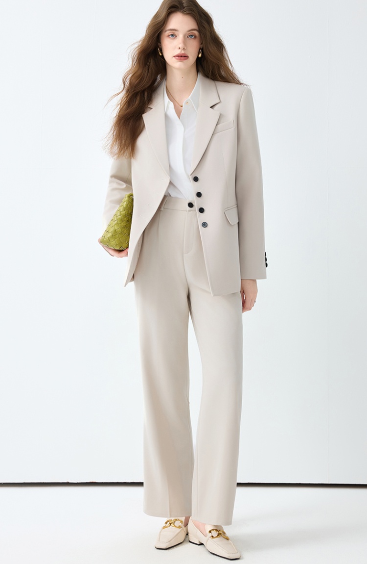 Temperament fashion suit pants spring coat 2pcs set