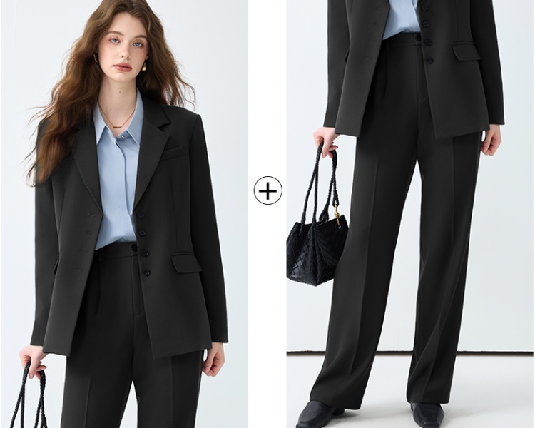 Temperament fashion suit pants spring coat 2pcs set