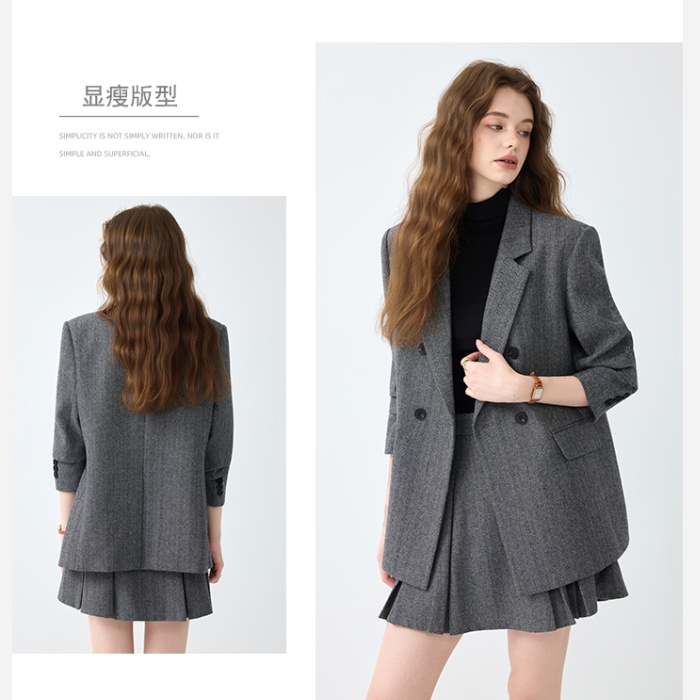 Temperament spring coat fashion business suit 2pcs set