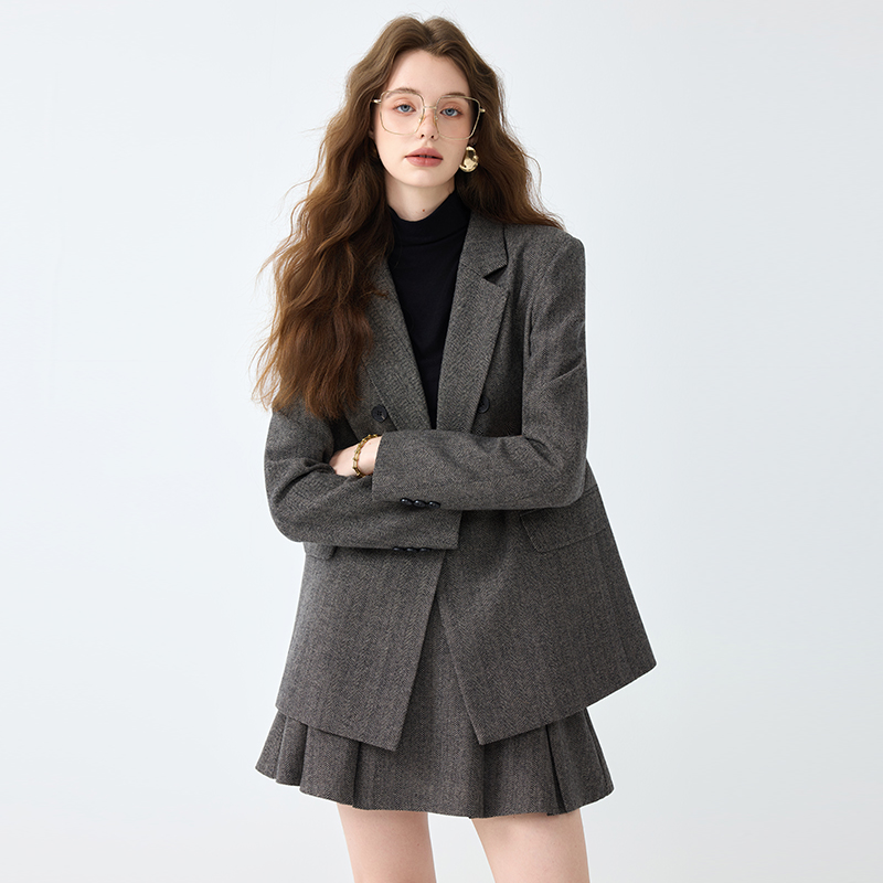 Temperament spring coat fashion business suit 2pcs set