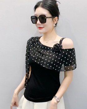 Long sleeve slim T-shirt strapless fashion tops for women