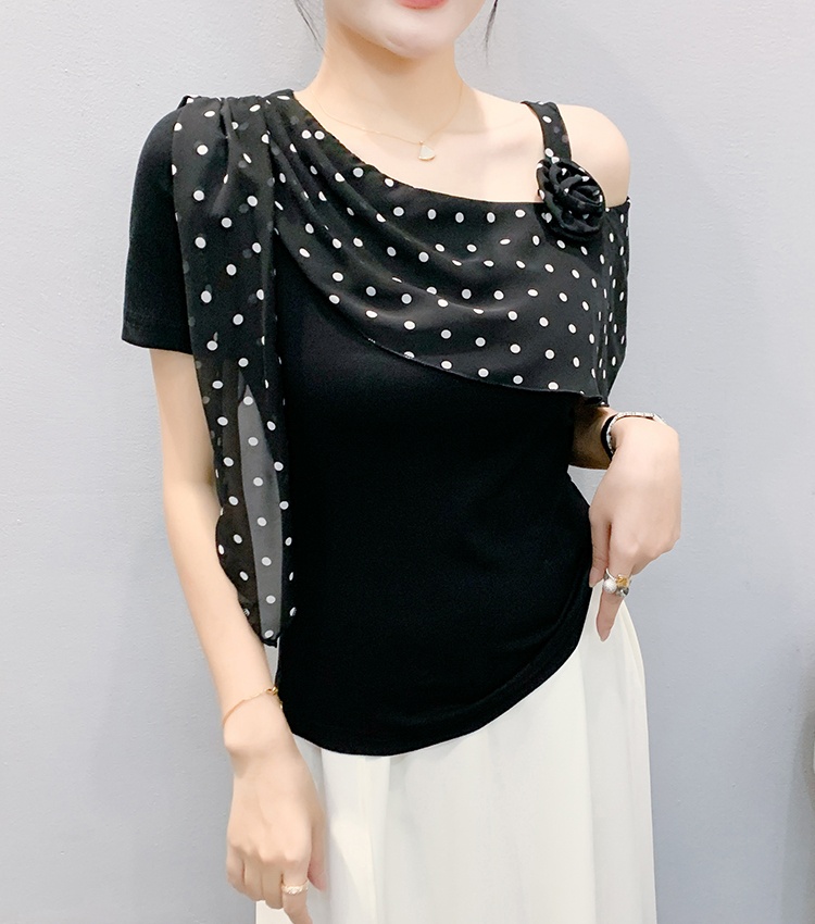 Long sleeve slim T-shirt strapless fashion tops for women