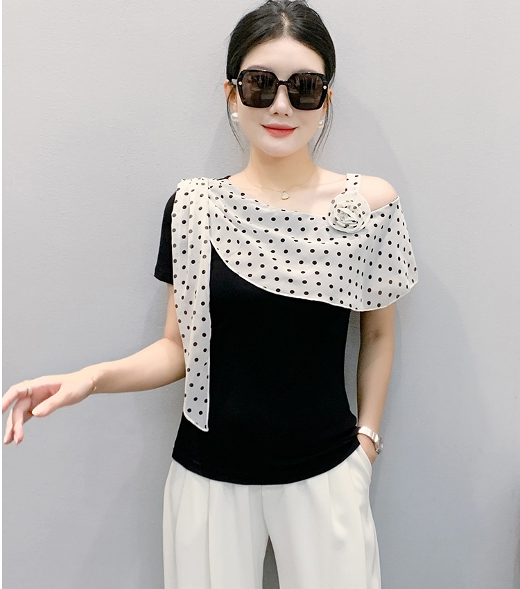 Long sleeve slim T-shirt strapless fashion tops for women