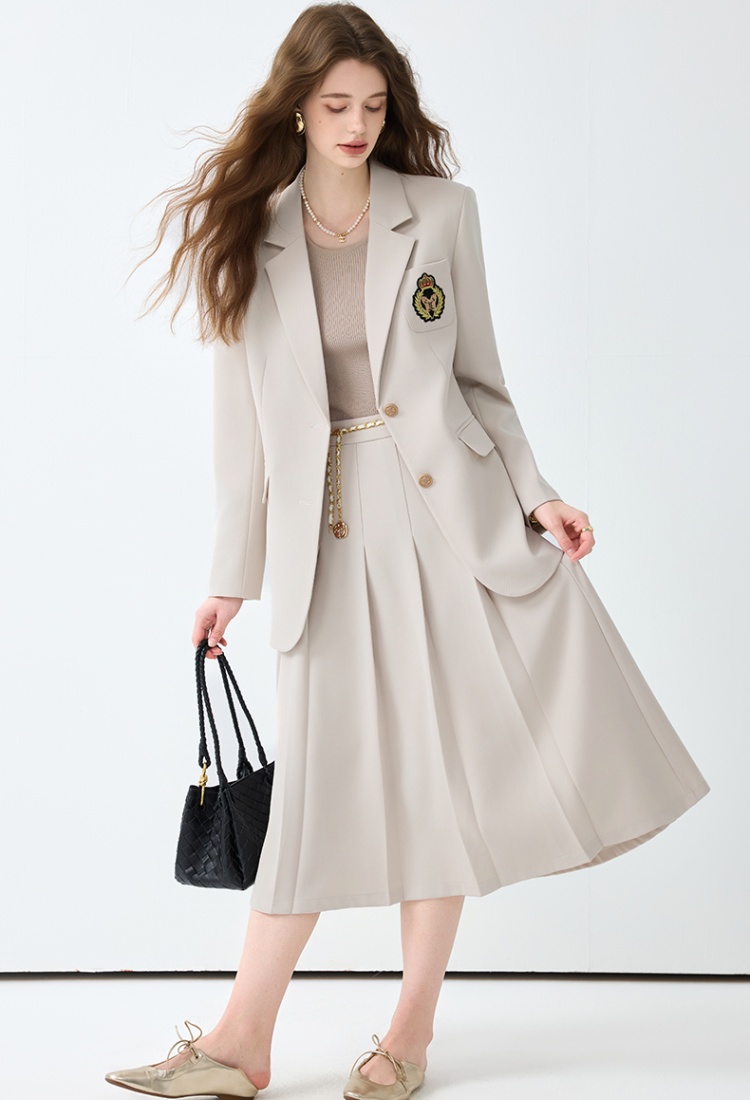 Spring temperament coat fashion skirt 2pcs set for women