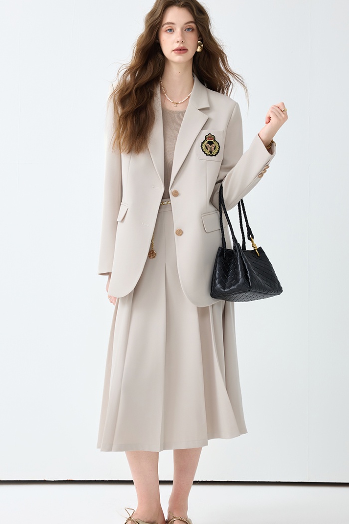 Spring temperament coat fashion skirt 2pcs set for women