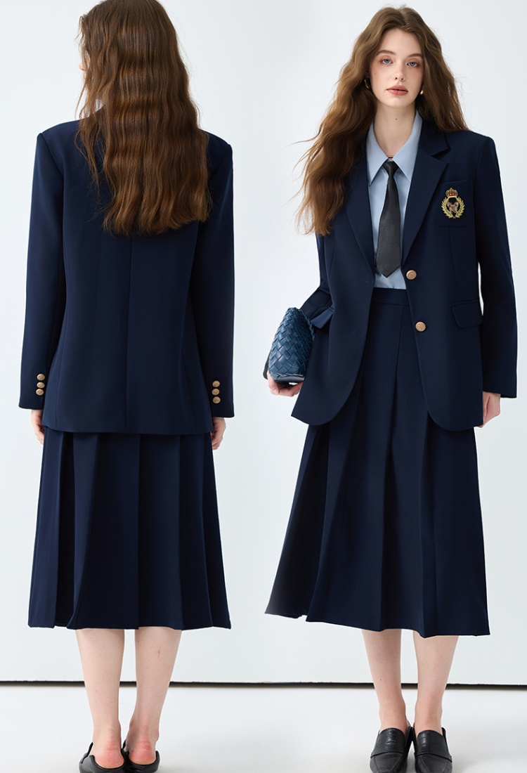 Spring temperament coat fashion skirt 2pcs set for women