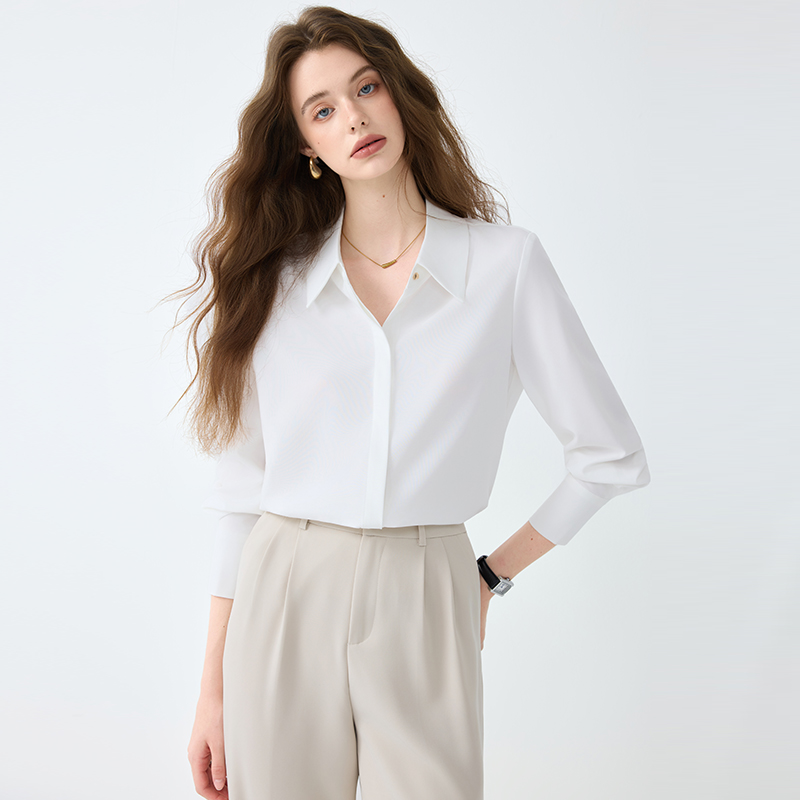 Spring and summer temperament uniform overalls shirt for women