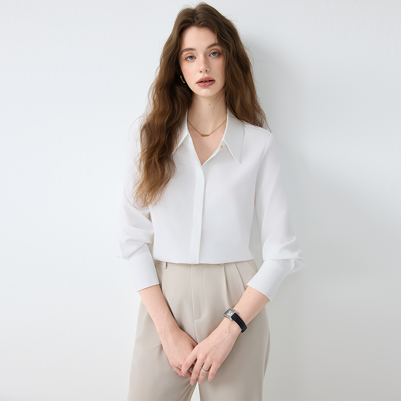 Spring and summer temperament uniform overalls shirt for women