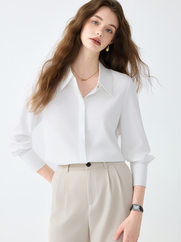 Spring and summer temperament uniform overalls shirt for women
