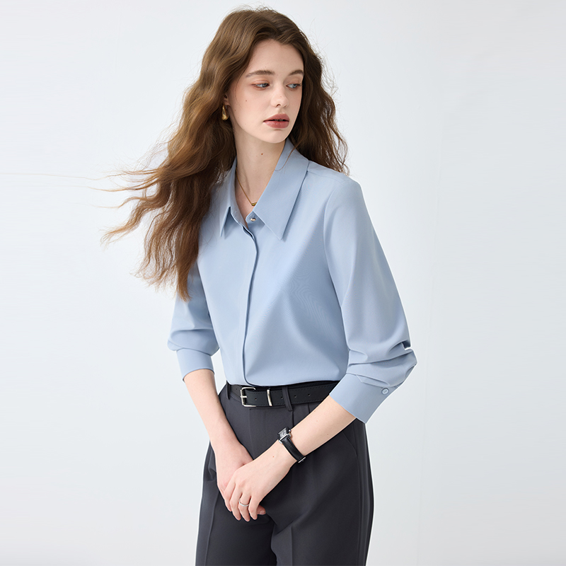 Spring and summer temperament uniform overalls shirt for women