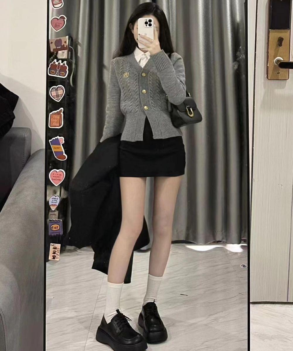 Inside the ride slim cardigan winter V-neck sweater