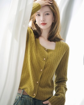 Autumn and winter tops chanelstyle cardigan for women