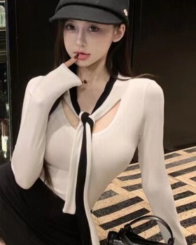 Niche sexy tops V-neck bottoming shirt for women