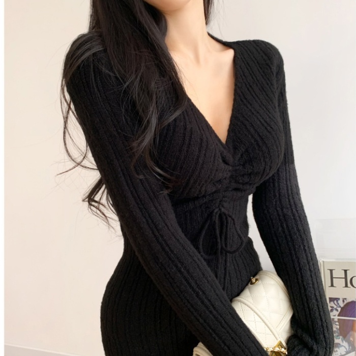 Ladies package hip tight T-back temperament enticement dress