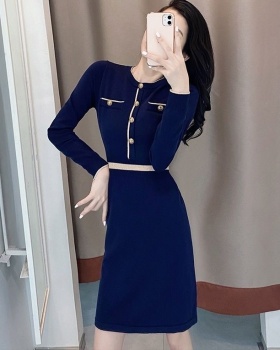 Knitted slim ladies autumn and winter dress