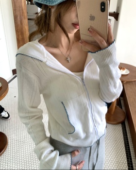 Show young slim thin coat zip summer hoodie for women