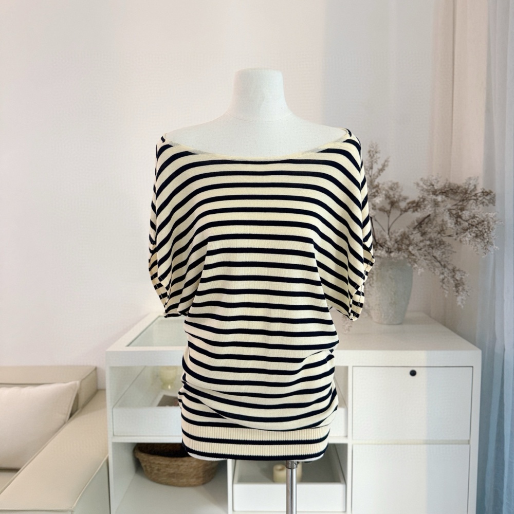 Loose Korean style lazy tops stripe all-match T-shirt