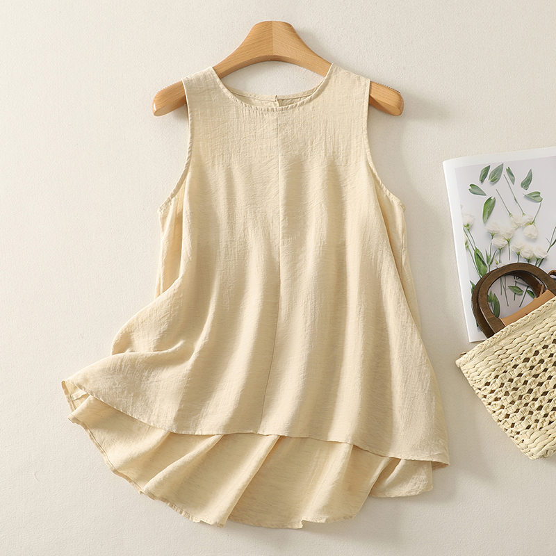 Summer lazy tops flax casual pants a set for women