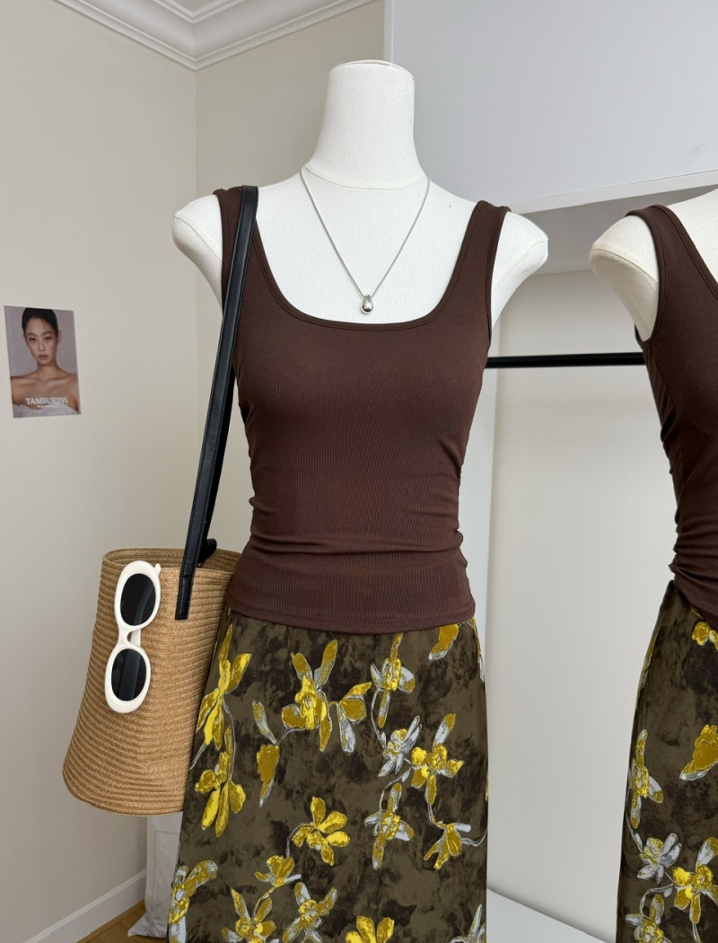 Printing A-line slim pendant temperament elegant skirt