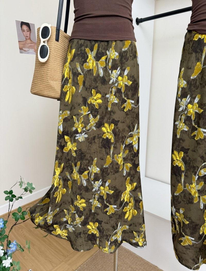 Printing A-line slim pendant temperament elegant skirt