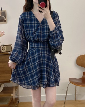 Slim long sleeve summer dress A-line large yard T-back