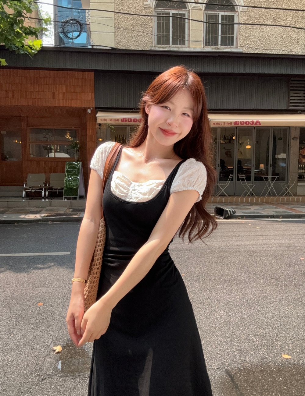Splice slim pinched waist summer niche dress for women