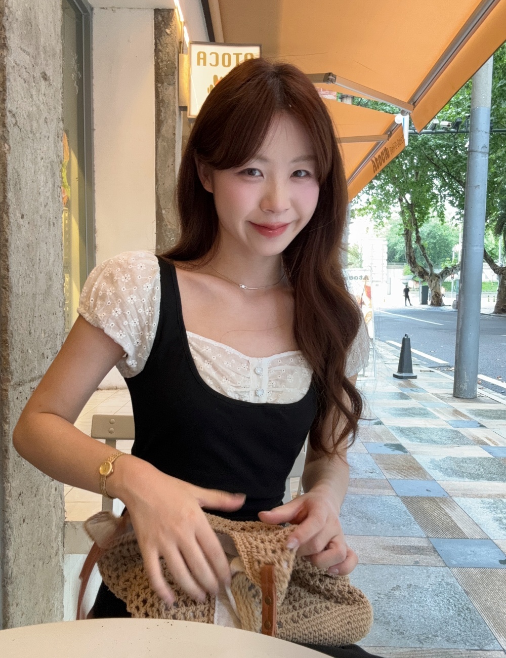 Splice slim pinched waist summer niche dress for women