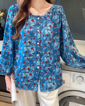 Printing large yard shirt loose chiffon shirt