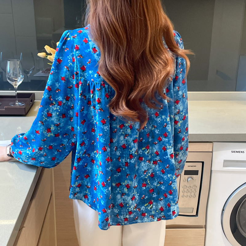 Printing large yard shirt loose chiffon shirt