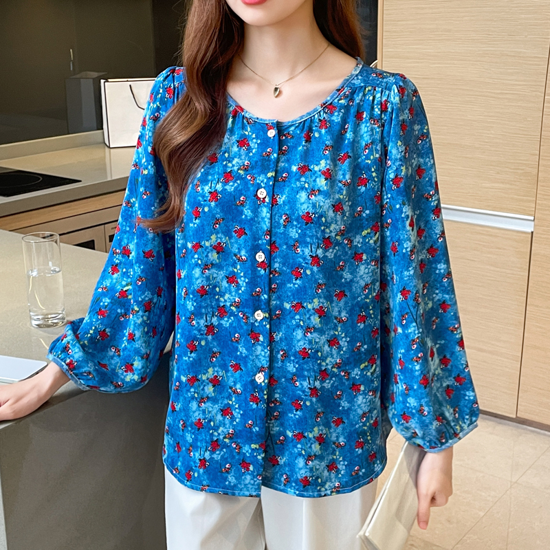 Printing large yard shirt loose chiffon shirt