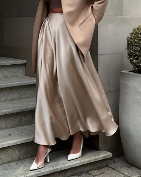Large yard fat slim high waist A-line drape skirt for women