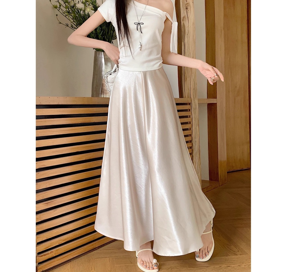 Large yard fat slim high waist A-line drape skirt for women