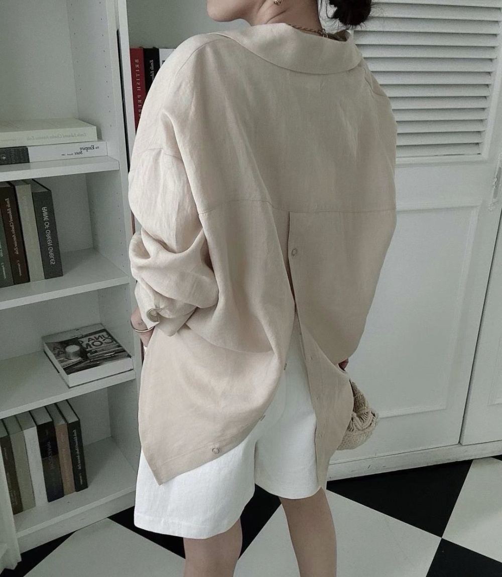 Korean style letters loose patch temperament shirt