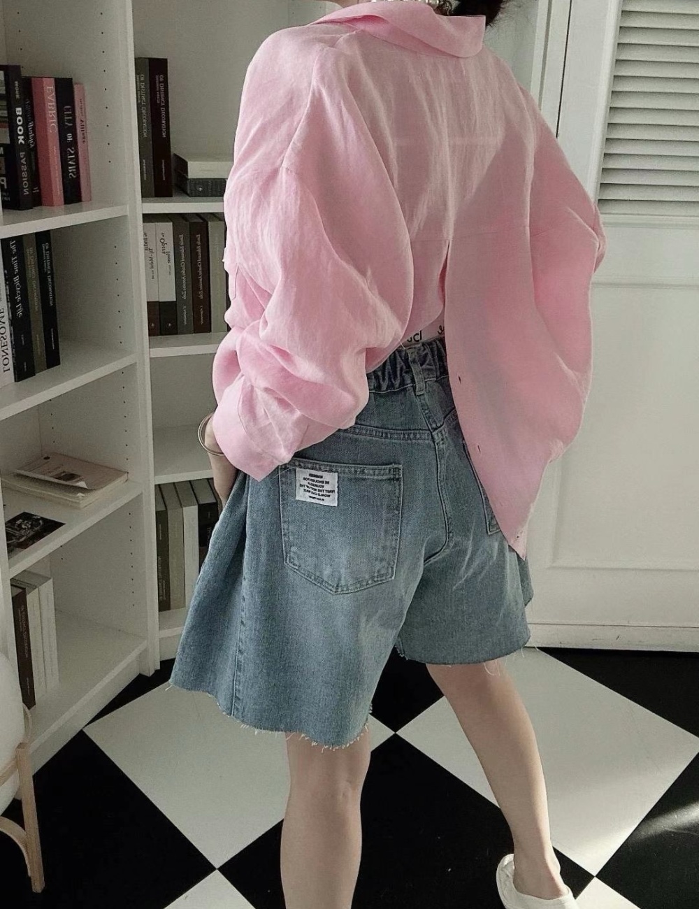 Korean style letters loose patch temperament shirt