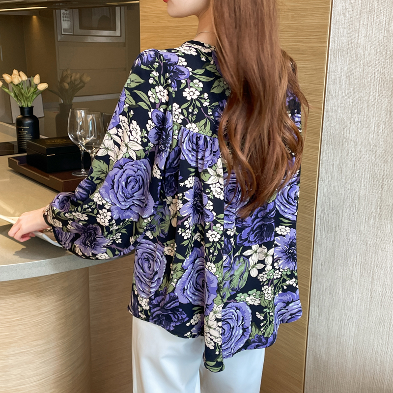 Cover belly round neck slim small shirt large yard loose tops