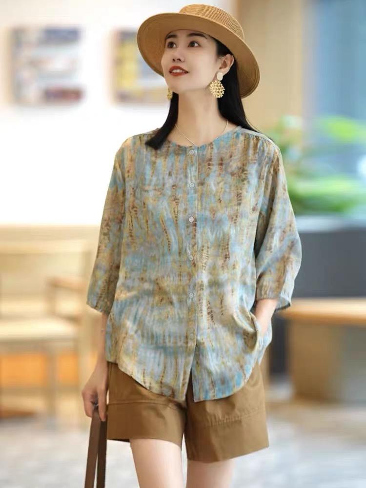 Chiffon long sleeve tops autumn shirt for women