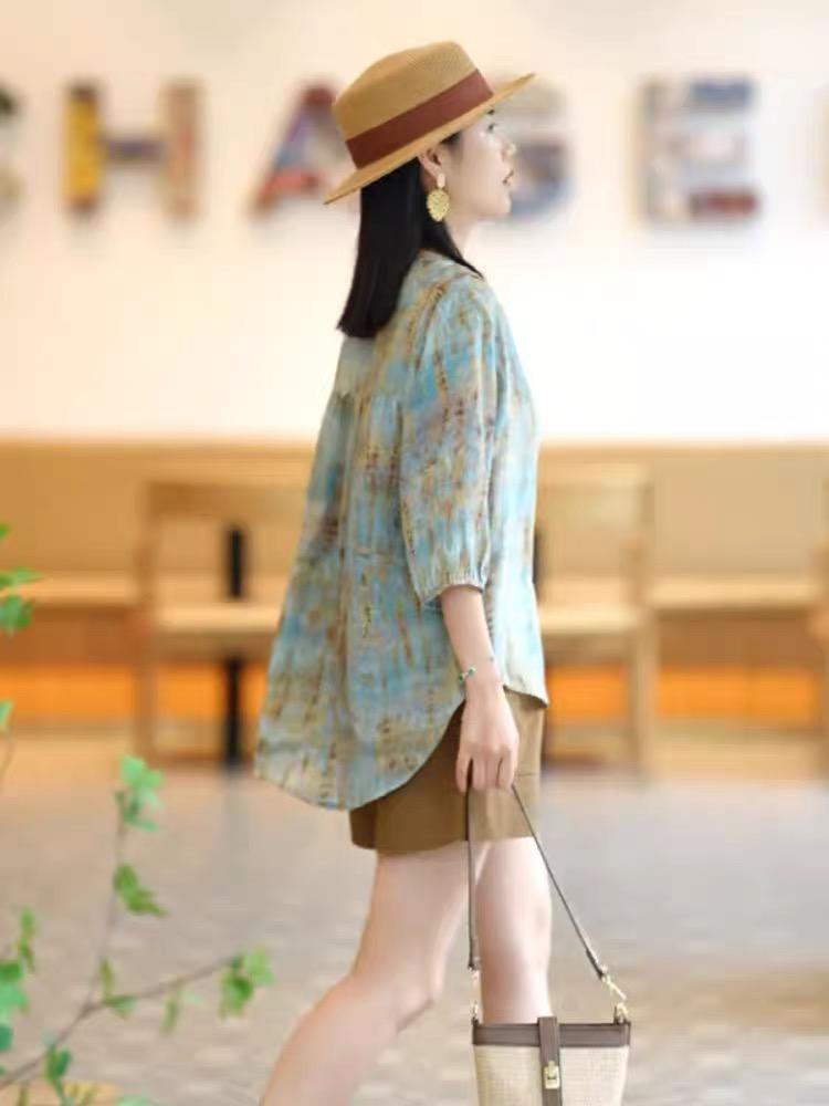 Chiffon long sleeve tops autumn shirt for women