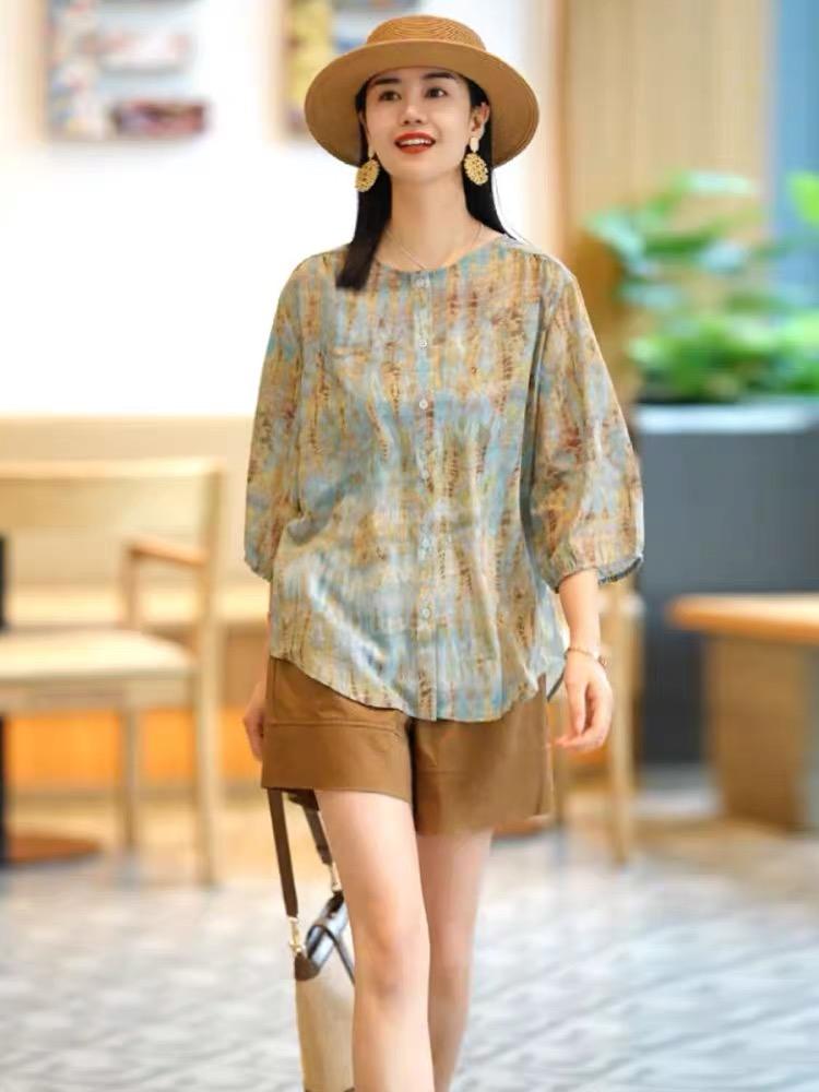 Chiffon long sleeve tops autumn shirt for women