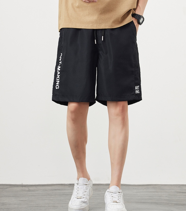 All-match Korean style summer ice silk shorts for men