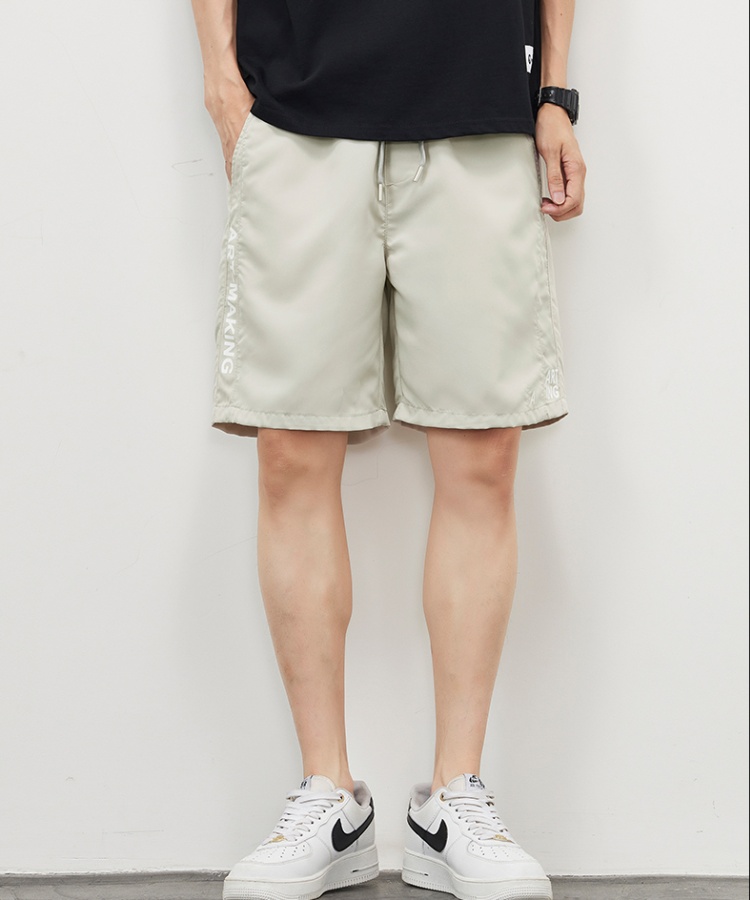 All-match Korean style summer ice silk shorts for men