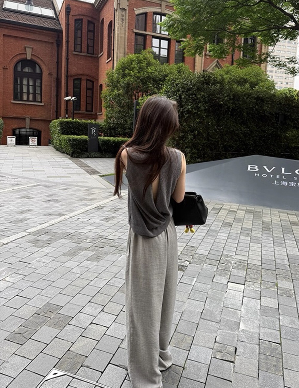 Flax sweater halter casual pants a set