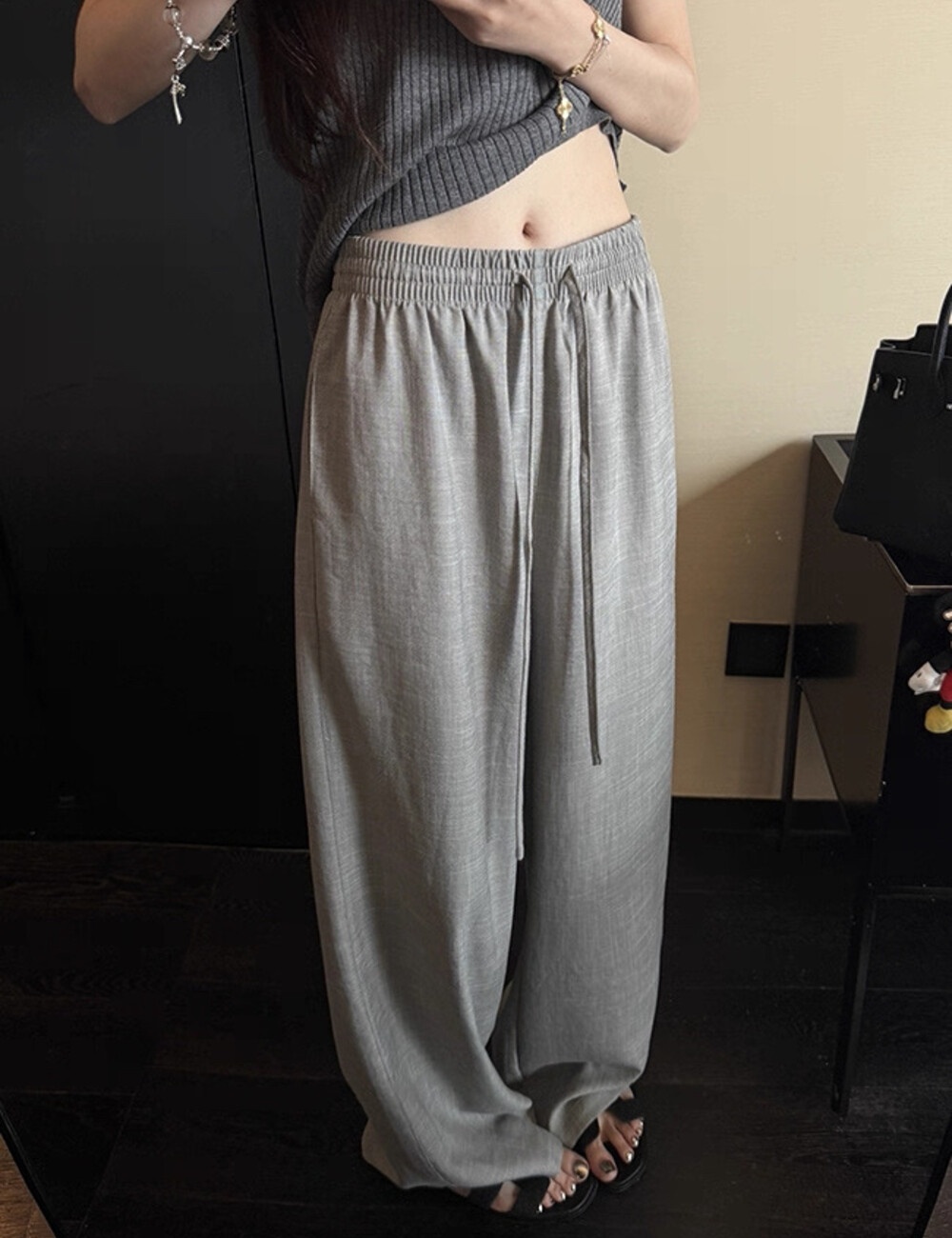 Flax sweater halter casual pants a set