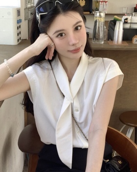 Summer loose tops led white small shirt for women